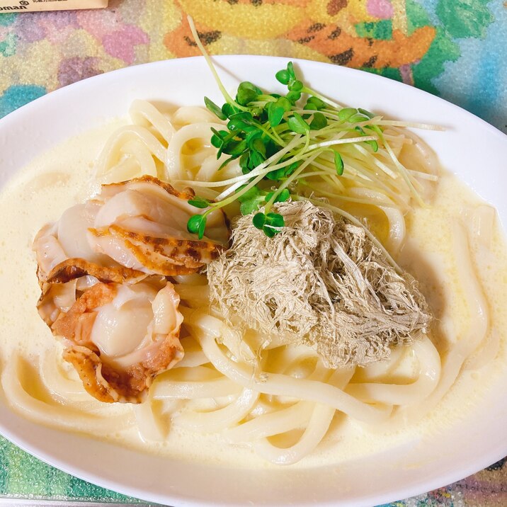 豆乳でクリーミーうどん